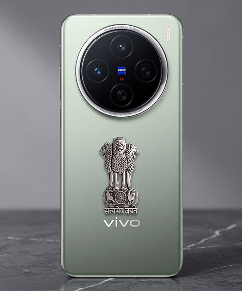 Vivo X100 5G Compatible Satyamev Jayate 3D Metal Emblem Sticker