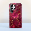 Samsung Galaxy S24 Ultra 5G Luxury Crimson Marble Protective Case