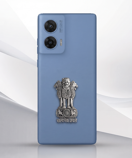 Motorola G96 5G Compatible Satyamev Jayate 3D Metal Emblem Sticker