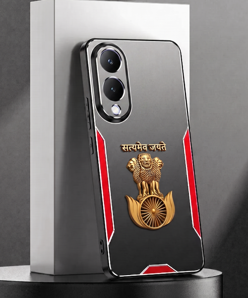 Vivo Y28 5G Satyamev Jayate 3D Metal Aluminium Back Case