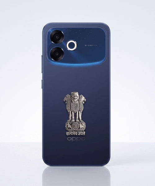 Oppo F33 Pro 5G Compatible Satyamev Jayate 3D Metal Emblem Sticker