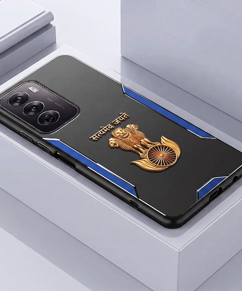 Oppo Reno 12 Pro 5G Satyamev Jayate 3D Metal Aluminium Back Case