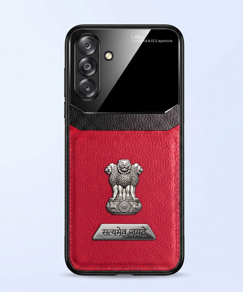 Samsung Galaxy A26 5G Satyamev Jayate 2-in-1 Emblem Leather Lens Protective Back Case