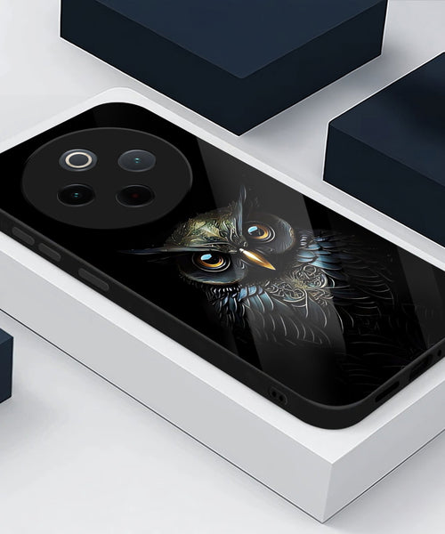 Vivo T4 5G Premium Acrylic Shockproof Glass Back Case (Midnight Owl)