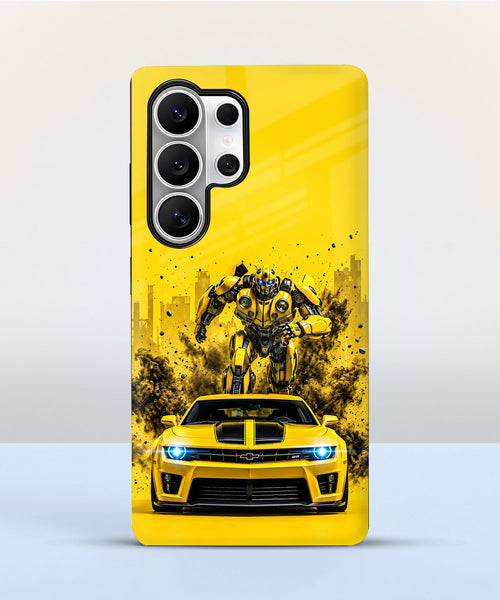 Samsung Galaxy S24 Ultra 5G Yellow Transformers Car Protective Case