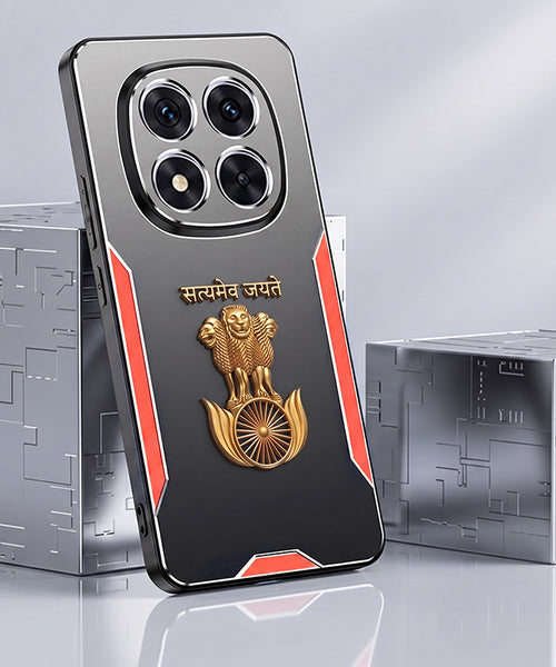 Redmi Note 14 Pro+ 5G Satyamev Jayate 3D Metal Aluminium Back Case