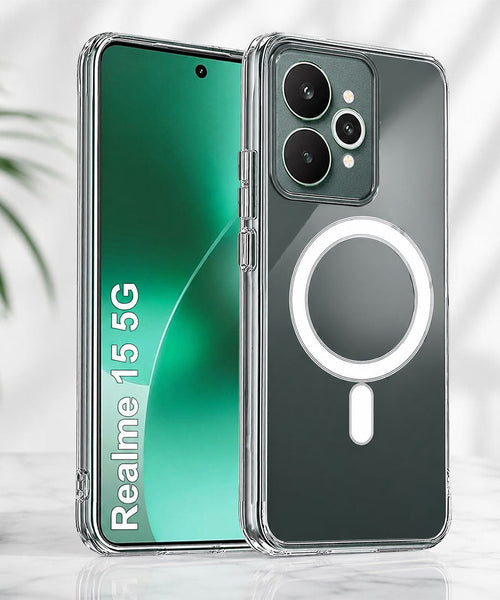Realme 15 5G Clear Anti-Yellow MagSafe Protective Case