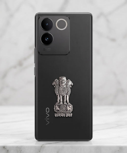 Vivo T2 Pro 5G Compatible Satyamev Jayate 3D Metal Emblem Sticker