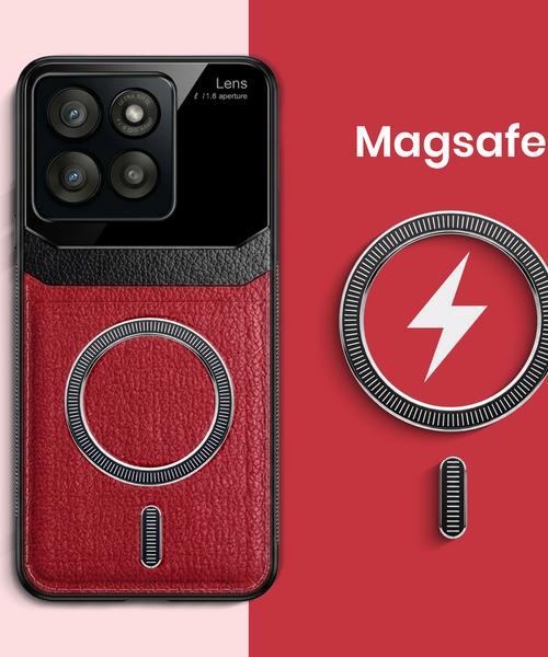 Motorola Edge 60 Pro 5G Premium Magsafe Magnetic Leather Lens Protective Case