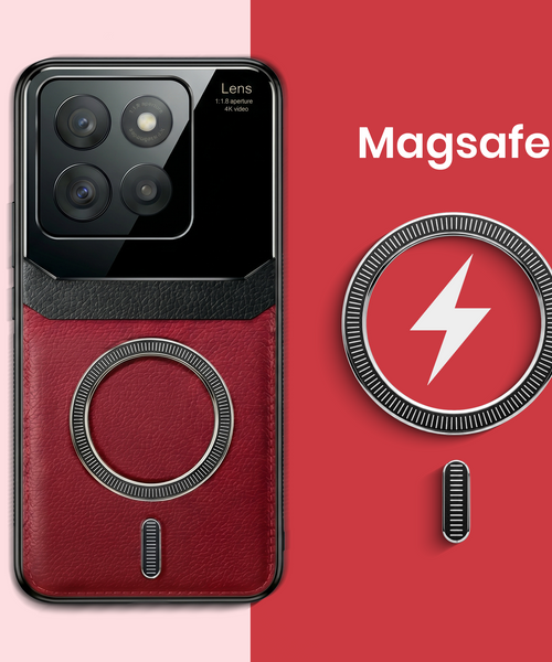 Motorola Edge 60 Fusion 5G Premium Magsafe Magnetic Leather Lens Protective Case