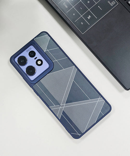 Motorola Edge 50 Pro 5G Triangle Pattern Matte Back Shockproof Case