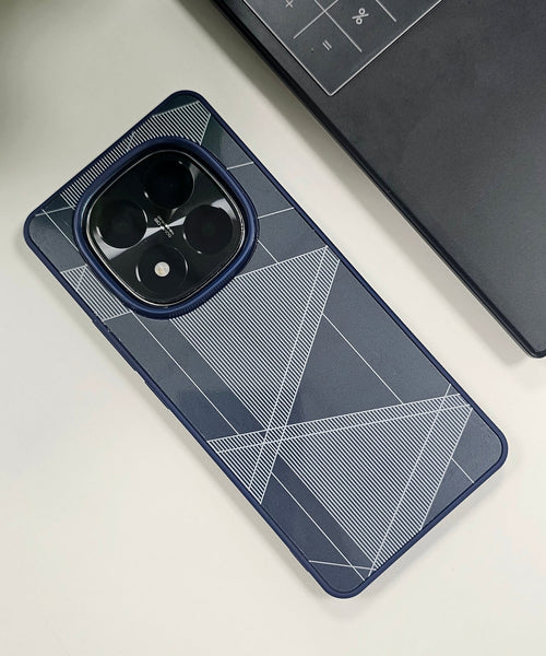 Redmi Note 14 Pro+ 5G Triangle Pattern Matte Back Shockproof Case