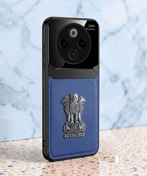 Vivo T4 5G Satyamev Jayate 3D Metal Leather Back Case