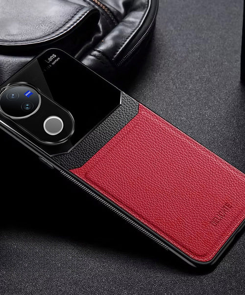 VIVO V50 5G Premium Leather Lens Protective Case