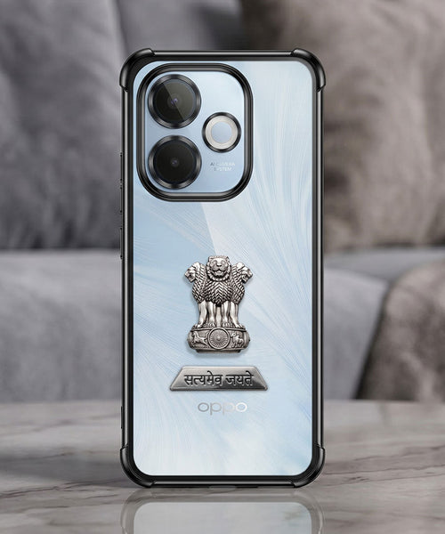 Oppo A5 Pro 5G Satyamev Jayate 2-in-1 Emblem Transparent Shockproof Airbag Case