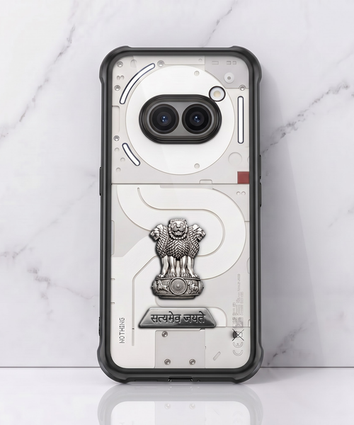 Nothing Phone 2a 5G Satyamev Jayate 2-in-1 Emblem Transparent Shockproof Airbag Case