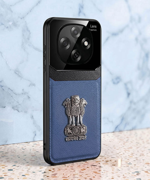 Oppo F31 Pro 5G Satyamev Jayate 3D Metal Leather Back Case