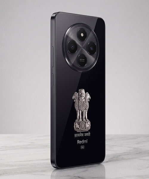 Redmi 14c 5G Compatible Satyamev Jayate 3D Metal Emblem Sticker