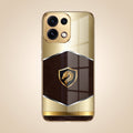 Oppo Reno 16C 5G Dragon Crest Gold Electroplated Glass Phone Back Case