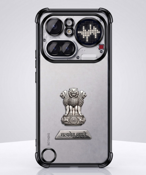 Nothing Phone 4a Pro 5G Satyamev Jayate 2-in-1 Emblem Transparent Shockproof Airbag Case