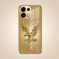 Oppo Reno 16C 5G Golden Eagle Gold Electroplated Glass Phone Back Case