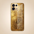 Oppo Reno 16C 5G Bitcoin Gold Electroplated Glass Phone Back Case
