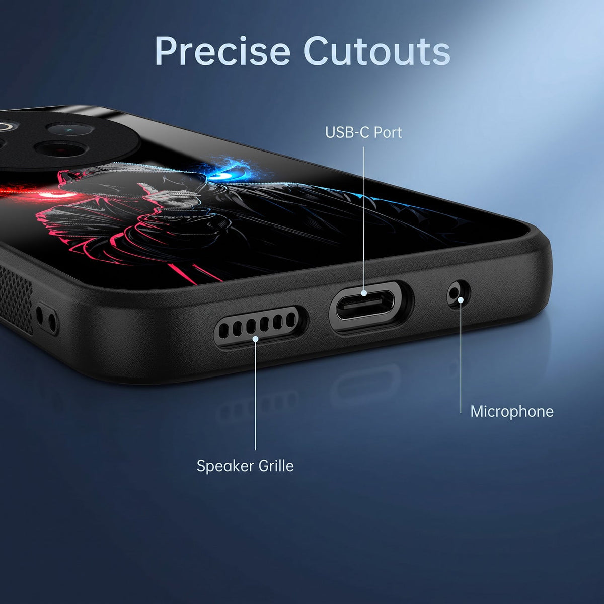 Vivo T4 5G Hooded Shadow Demon Acrylic Glass Back Case