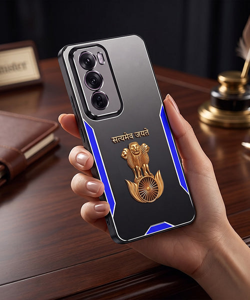 Oppo Reno 12 Pro 5G Satyamev Jayate 3D Metal Aluminium Back Case