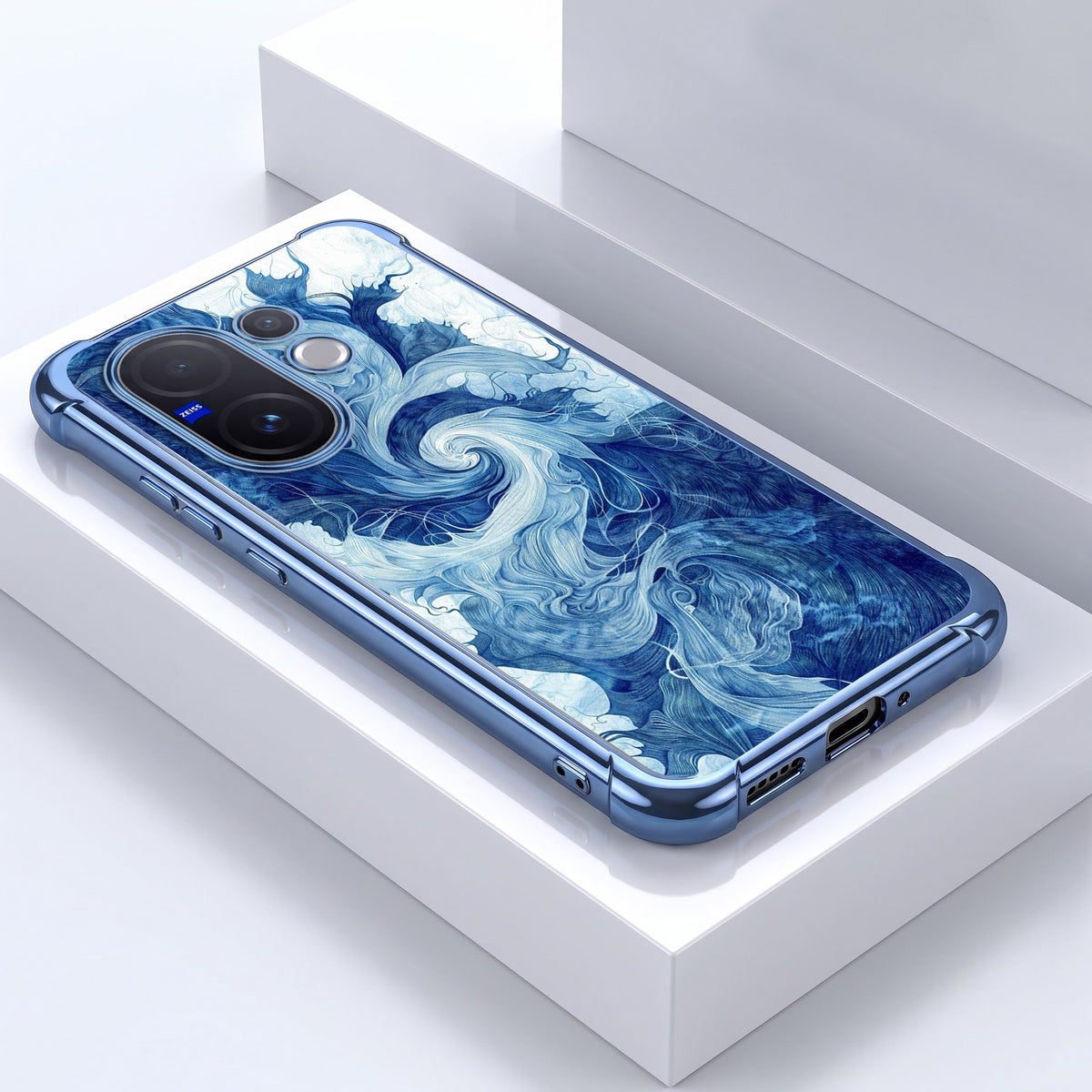 Vivo V60 5G Ocean Swirl Airbags Printed Back Case