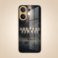 Vivo V60e 5G Running Horses Gold Electroplated Glass Phone Back Case