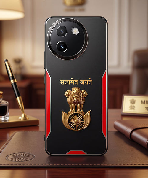 Vivo V30e 5G Satyamev Jayate 3D Metal Aluminium Back Case