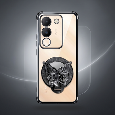 Vivo Y200 5G Premium Butterfly Stand Airbags Case