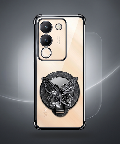 Vivo Y200 5G Premium Butterfly Stand Airbags Case
