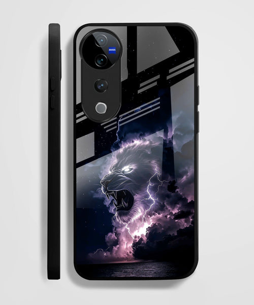 Vivo V40 Pro 5G Premium Acrylic Shockproof Glass Back Case (Storm King)