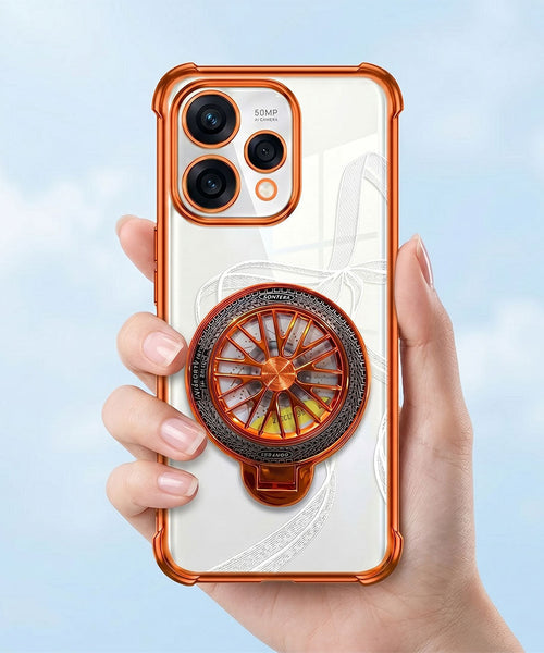 OPPO Reno 15 5G Stress Buster Wheel Rotating Airbag Cosmic Orange Case
