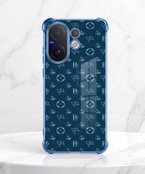 Vivo V60 5G Luxury Monogram Blue Airbags Printed Back Case