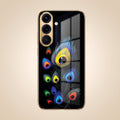 Samsung Galaxy S26 5G Multi-Feather Peacock Gold Electroplated Glass Phone Back Ca