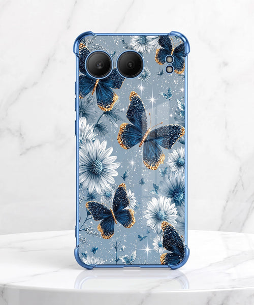 One Plus Nord 4 5G Blue Butterfly Floral Airbags Printed Back Case