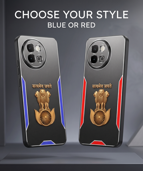 Vivo Y58 5G Satyamev Jayate 3D Metal Aluminium Back Case