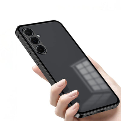 Samsung Galaxy S24 FE 5G Aluminium Metal Bumper Shield Transparent Back Case