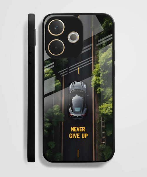 Oppo A5 Pro 5G Premium Acrylic Shockproof Glass Back Case (Road Never Give up)