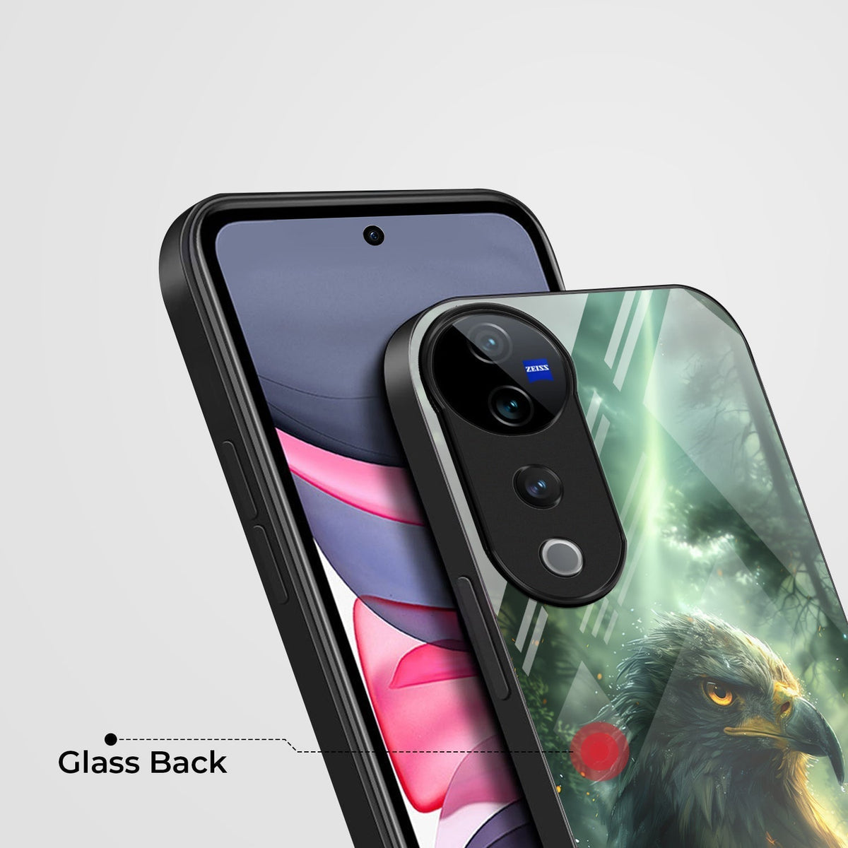 Vivo V40 Pro 5G Premium Acrylic Shockproof Glass Back Case (Eagle Case)