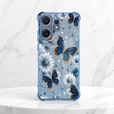 Nothing Phone 2 Pro 5G Blue Butterfly Floral Airbags Printed Back Case