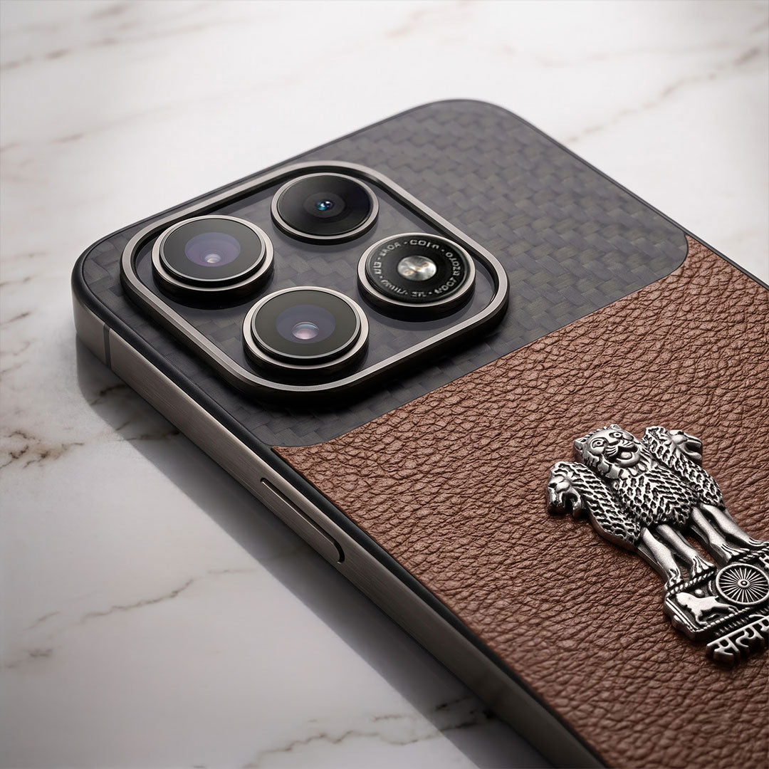 Motorola Edge 70 Pro 5g Satyamev Jayate Carbon Fiber Leather Hybrid Phone Case
