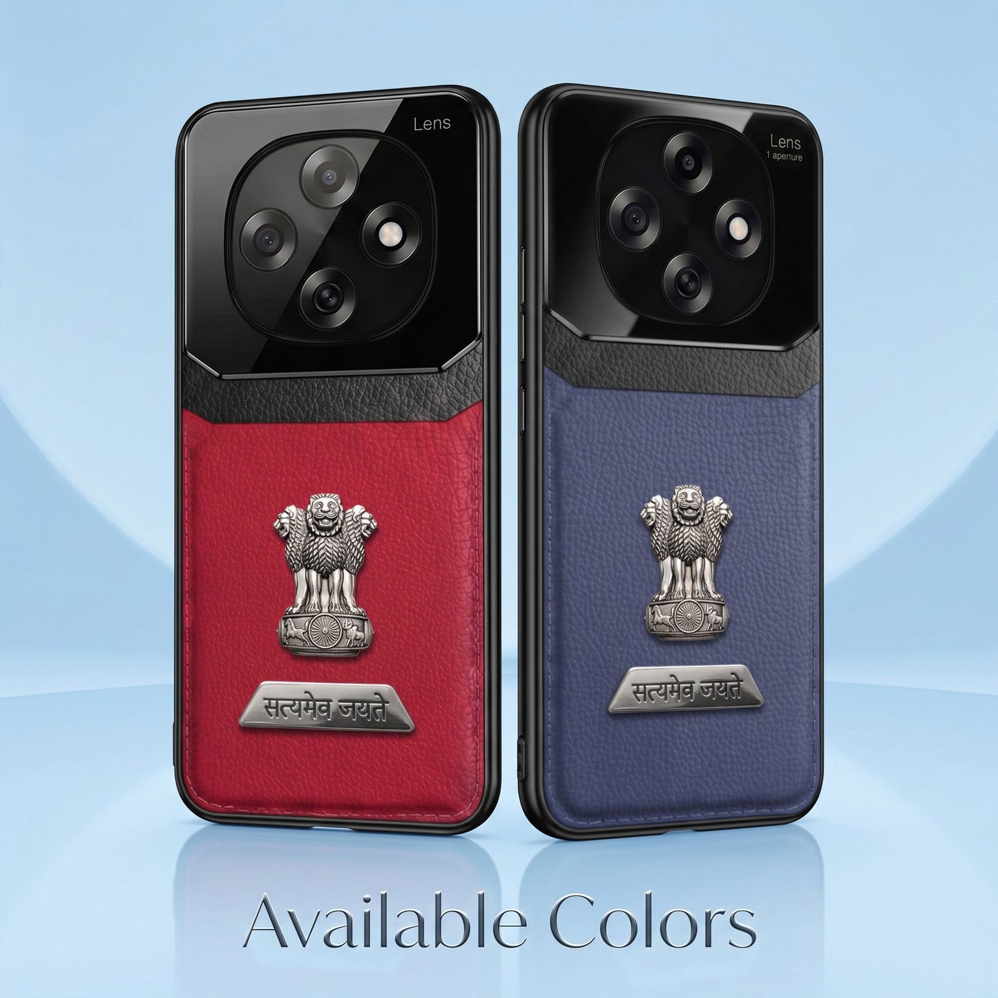 Oppo F31 Pro 5G Satyamev Jayate 2-in-1 Emblem Leather Lens Protective Back Case