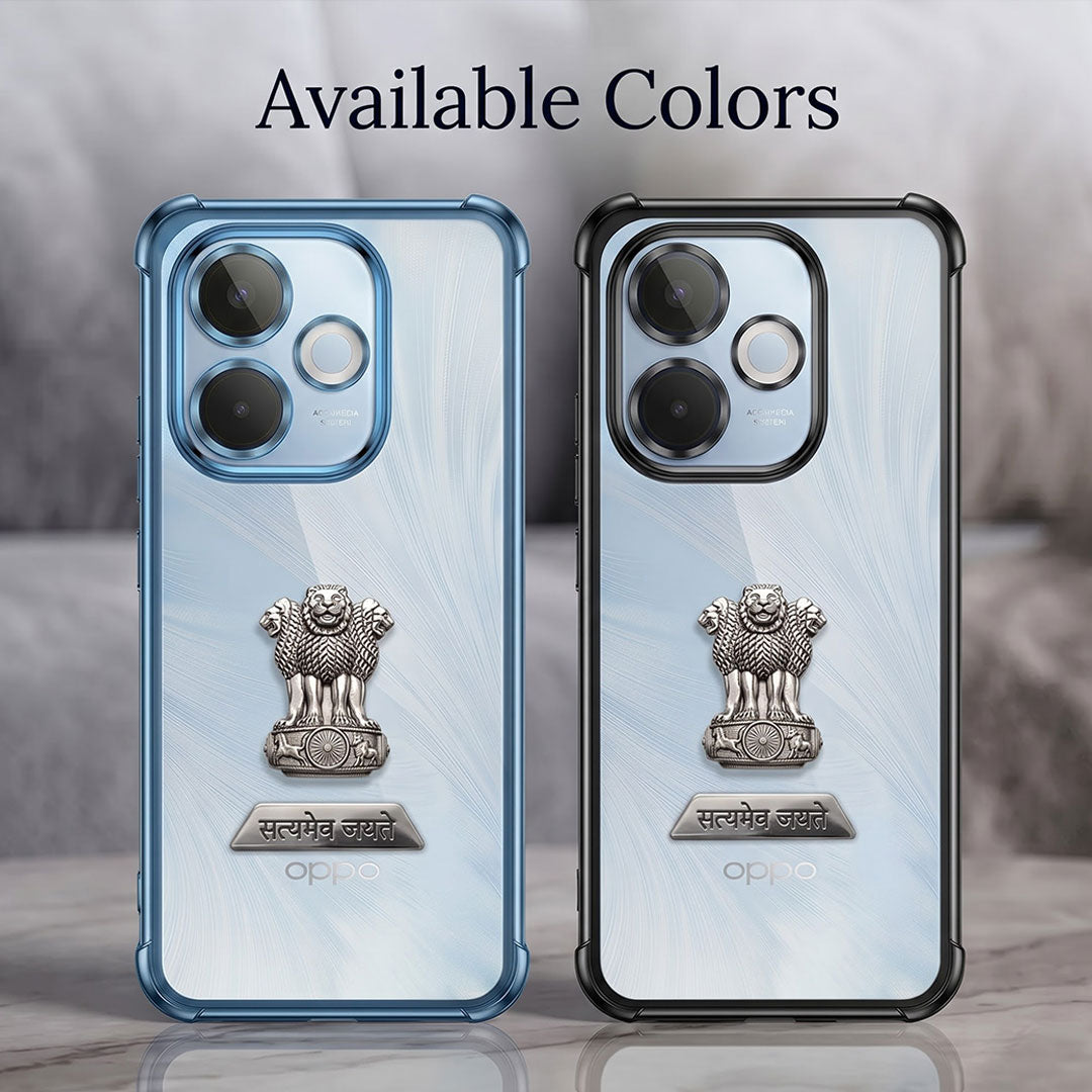 Oppo A5 Pro 5G Satyamev Jayate 2-in-1 Emblem Transparent Shockproof Airbag Case