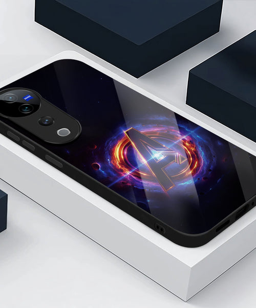 Vivo V40 Pro 5G Premium Acrylic Shockproof Glass Back Case (Endgame Impact)