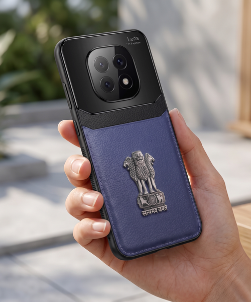 Oppo F29 Pro 5G Satyamev Jayate 3D Metal Leather Back Case