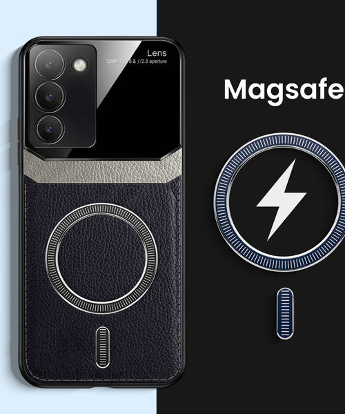 Vivo Y200e 5G Premium Magsafe Magnetic Leather Lens Protective Case