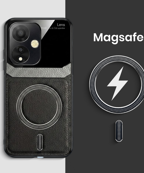 Oppo A59 5G Premium Magsafe Magnetic Leather Lens Protective Case